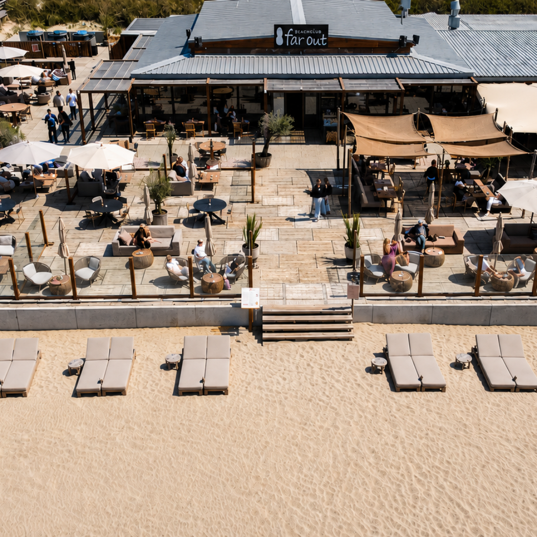 Beachclub Far Out in Zandvoort is een geselecteerd restaurant voor vergaderen, private dining en bedrijfsfeest
