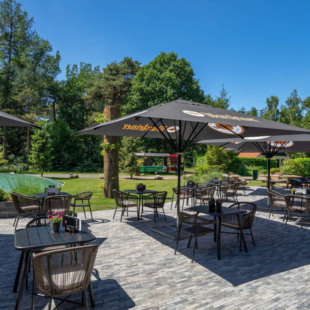 Bedrijfslunch op terras bij restaurant 't Wildryck in Diever