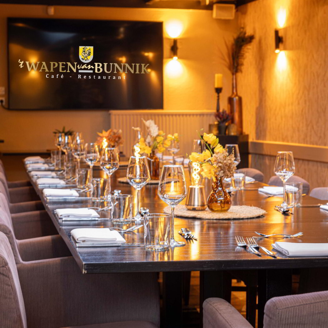 Private dining - zakelijk uit eten in Bunnik - 't Wapen van Bunnik