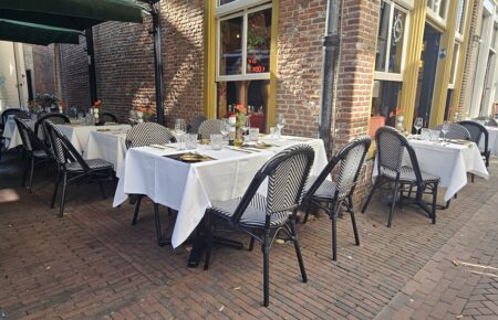 Zakenlunch of diner terras Den Bosch - Geselecteerd restaurant The SHOEGE - Business Restaurants Top 500